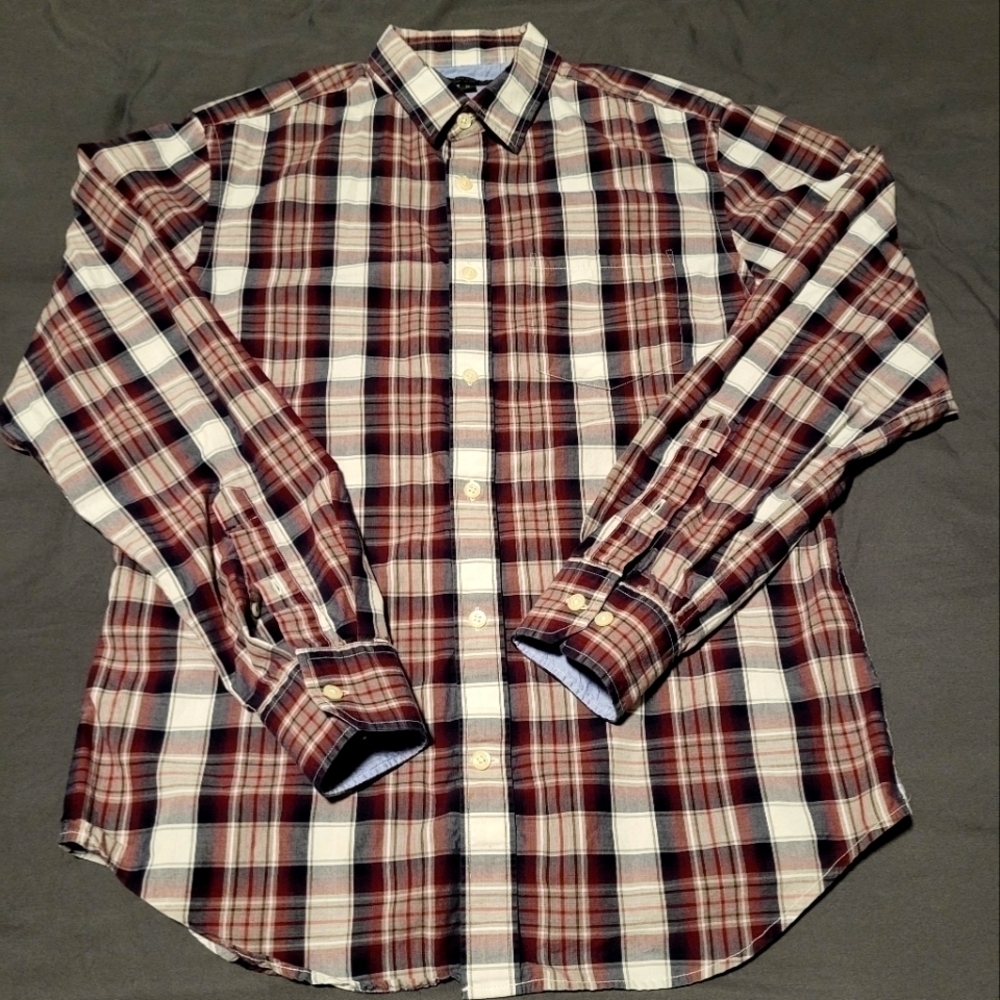 Banana Republic Mens Soft Washed Tailored Slim Fit Button Down Shirt Medium